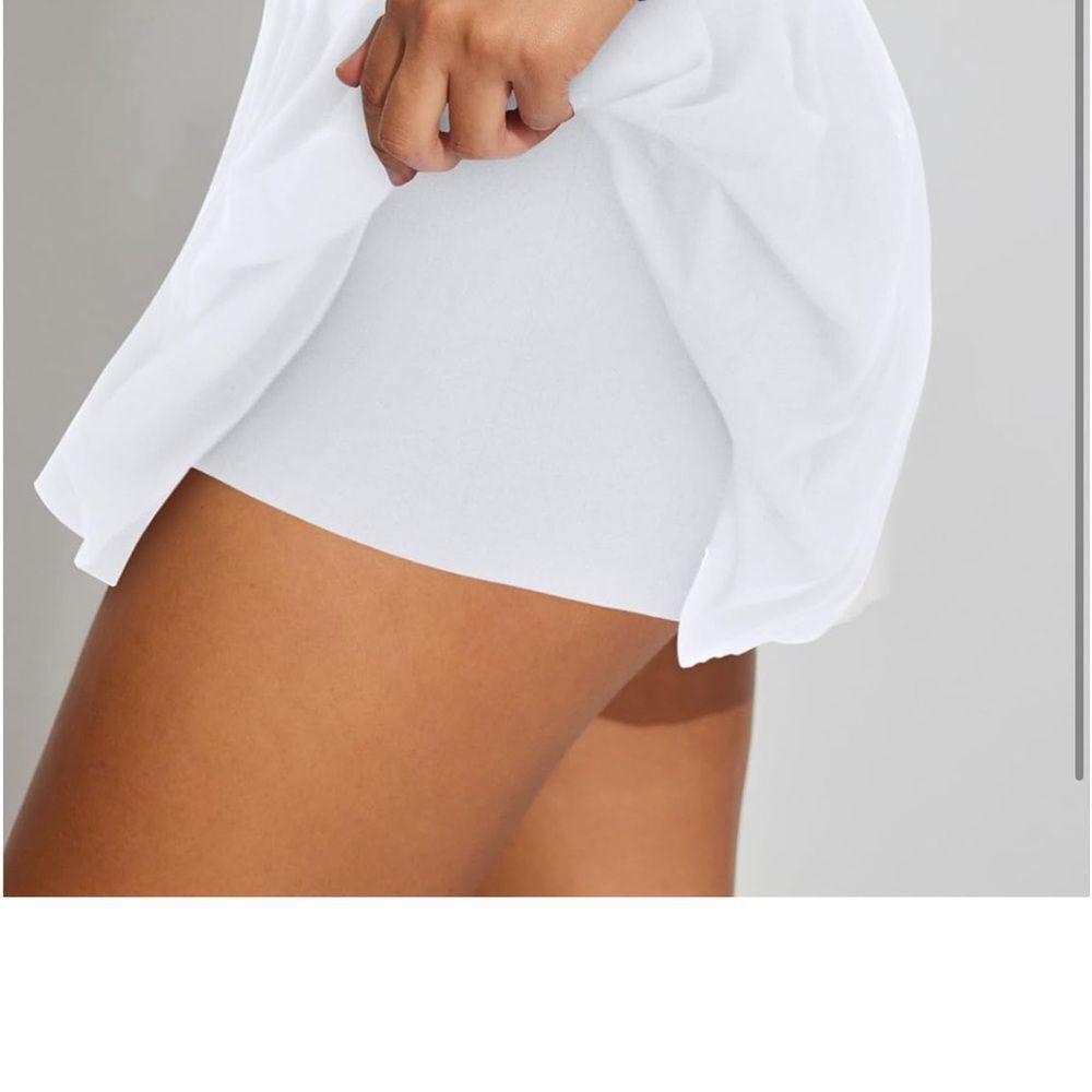 NWT SZ M Mini Pleated Skort High Wiast Stretchy Tennis Skater A-line Skirt - Picture 2 of 5